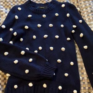 Cute navy sweater with white balls
